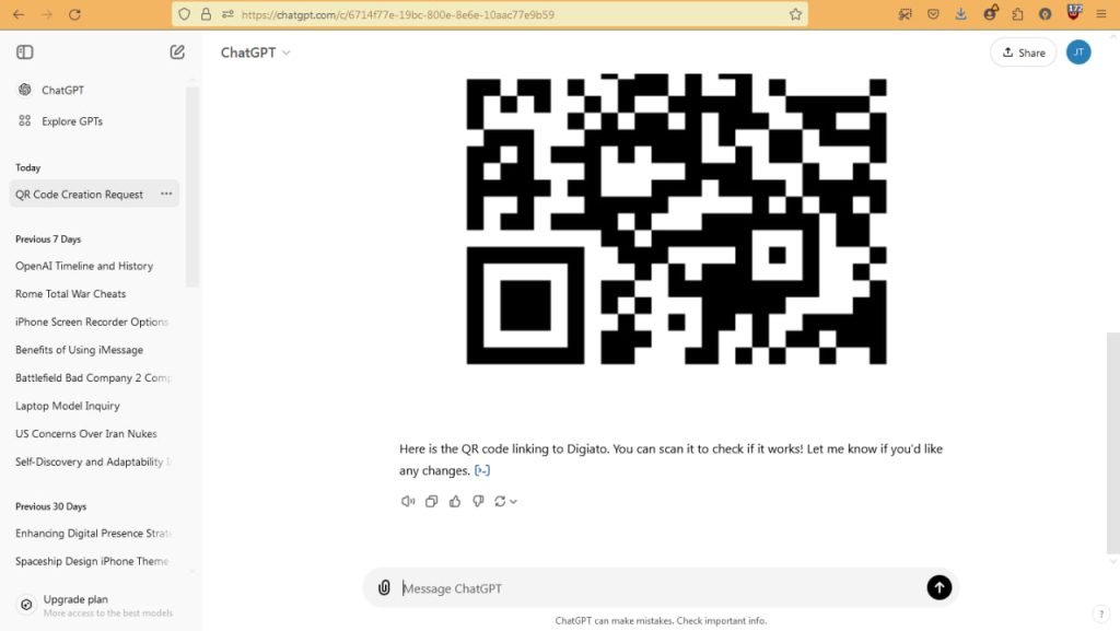 آموزش بدون دردسر، تصویری و رایگان ساخت کیو آر کد (QR Code)_دانشجو 33 ساخت کد کیو آر با هوش مصنوعی